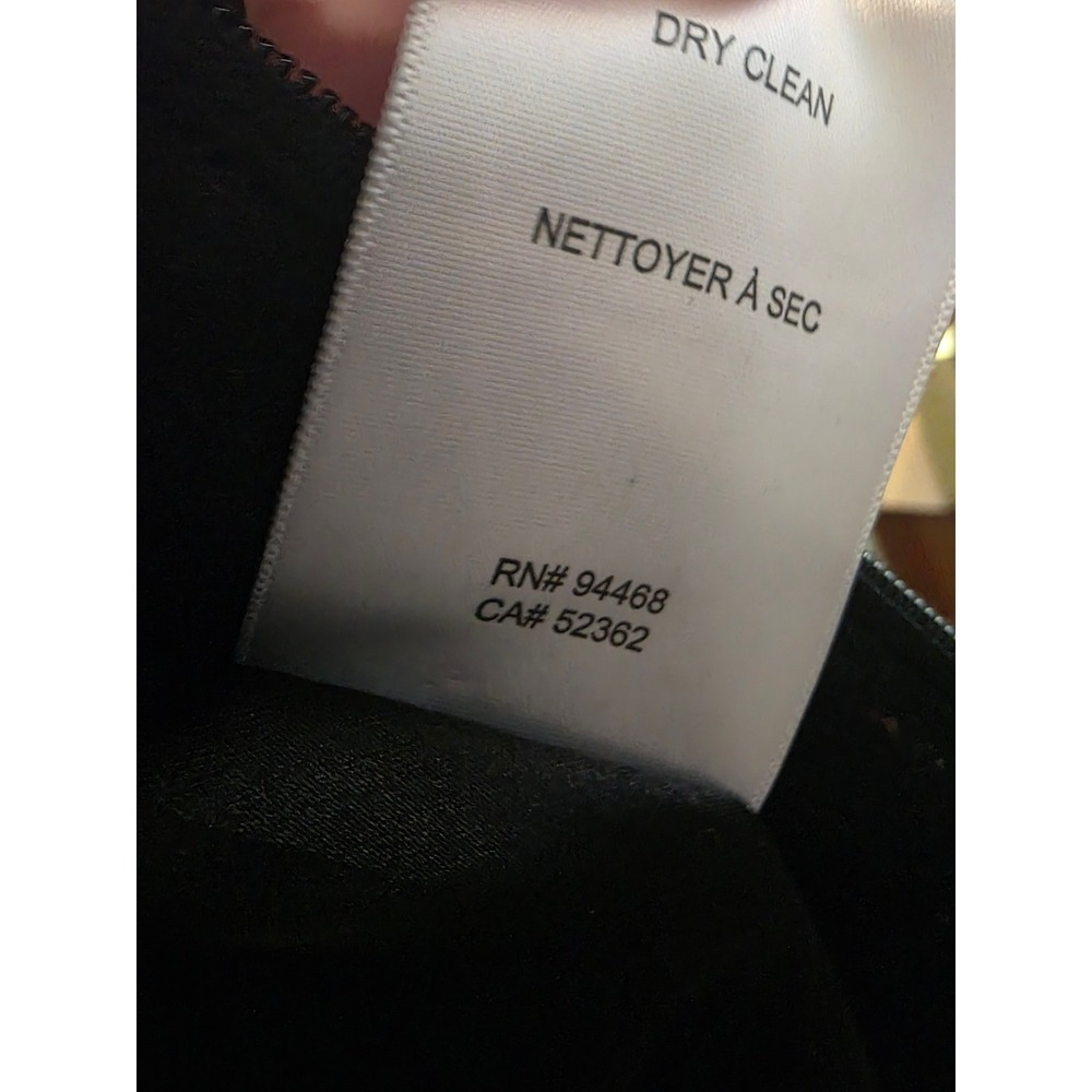 Laundry by Shelli Segal Black Wool Blend Military Coat Silver Snaps Women Small - Picture 7 of 12